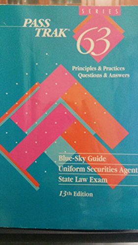 passtrak series 63 blue sky guide uniform securities agent state law exam principles  practices questions