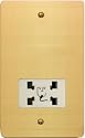 Varilight - Dual Voltage Shaver Socket Ultra Flat Brushed Brass -  XFBSS