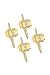 Solid 14k Gold and Diamond Designer Stud Set (4)