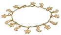 925 Sterling Silver with 24k Gold MYSTICAL Celestial Moon & Stars Themed Charm Bracelet ~ LIFETIME WARRANTY & Gift Boxed!