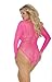 Elegant Moments Women's Plus-Size Queen Size Peyton Deep-V Stretch Lace Teddy