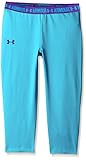 Under Armour Girl's Base Layer Capri - Meridian Blue, Youth/Small
