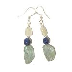 Aquamarine Earrings 06 Dangle Lapis Lazuli Blue Crystal Healing Gemstone Natural Genuine Stone Sterling Silver 2