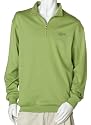 Greg Norman Men's Pima Zip Mock Pullover with Shark Logo