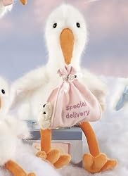 Bearington Baby Pink "Special Delivery" Stork