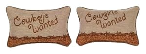 Manual Woodworkers & Weavers Cowboy Or Cowgirl Reversible Pillow