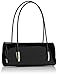 BMC Womens Synthetic Patent Leather Evening Clutch w/Black Cord Shoulder Straps