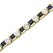 14K Yellow/White Gold 1 5/8 ct. Diamond and 2 1/2 ct. Sapphire Bracelet