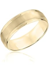 Men's Brushed Yellow Gold Band