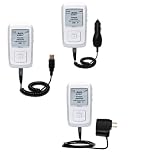 Deluxe Kit for the Memorex MMP8575 2GB includes a USB cable with Car and Wall Charger - Gomadic Brand w/ TipExchange Technology