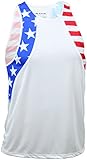 BOA Men's Patriot Print Running Singlet (2610P) (US Flag, Small)