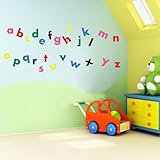 Vinyl Concept - Children's Wall Stickers, Nursery Letters, Alphabet, Wall , Kids Removable, Easy To 
