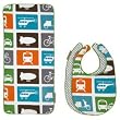 DwellStudio Transportation Multi 3-Piece Bib/Burp Set