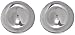 Sterling Silver Round Concave Center Clip On Earrings