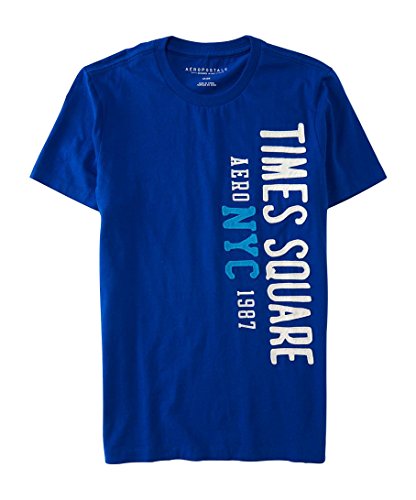 Aeropostale Men's Nyc 1987 Times Square Logo Graphic T Shirt Xl Spirit Blue