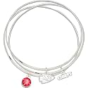 LogoArt Kansas City Chiefs Crystal 2.5 inch Bangle Bracelet
