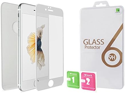 Apple iPhone 6 6s 4.7" inch display 3D Curved Titanium Alloy Edge Front+Full back tempered glass screen protector film Model A1522, A1524, A1593, A1634, A1687, A1699 color conversion (Silver)