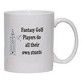 Fantasy Golf Players do all their own stunts Mug for Coffee / Hot Beverage 11 oz. YELLOW