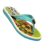 Ed Hardy Beachcomber Green Flip Flops 18FF111W