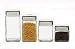 Libbey 80410 Square-Shaped Glass Storage Canisters with Tight-Sealing Glass Lids, Set of 4