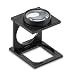 PEAK TS1006WZ3 Zinc Double Lens Linen Tester, 6X Magnification, 1.1" Lens Diameter, 1" Field View, Black