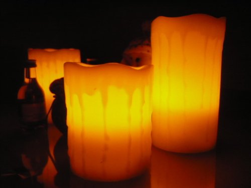 Flameless Candles; Ivory Color LED Candles  Remote