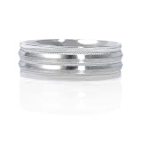 Mens Antique Style 14k White Gold Comfort Fit Wedding Band Ring