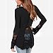 SunWard(TM) Women Sexy Backless Net Yarn Splice Long Sleeve Shirt (XLarge, Black)