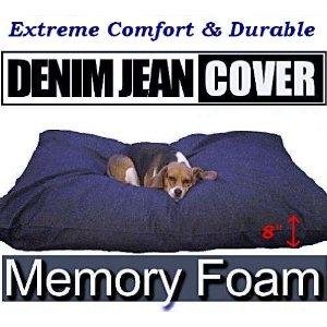 LARGE DURABLE Shredded Memory Foam Dog Bed Pillow 50X29 with