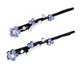 Light Sapphire Flower Bud Bobby Pins