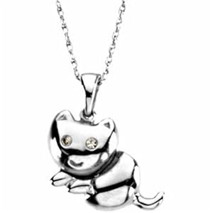 Katie The Kitten Waggles Pendant with Chain