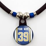 St. Louis Rams Jersey Necklace Personalized with Your Name and Number