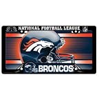 A Set Of Official License NFL National Football League License Frame and Team Logo License Plate - Denver Broncos