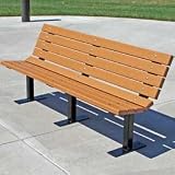 Contour Bench, Recycled Plastic, 6 Ft, Cedar
