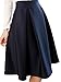 Vikoros Women's High Waisted Pleated Skirt A Line Midi Skirt
