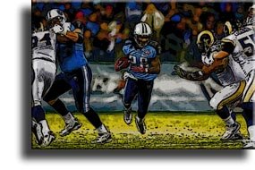 Completely Handpainted American Football Sport Painting, Custom Order FL4738, Oil on Canvas, with Option to Paint Jerry, Brett & Co. from Any Other Favorite Photograph or Picture, Unframed, Size 24