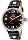 Invicta Men's 1461 Vintage Collection Riveted Leather Strap Brown Dial Watch