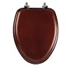 Mayfair 19602NI 178 Natural Wood Series Natural Reflections Toilet Seat with Brushed-Nickel Hinges, Elongated, Cherry