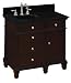Belle Foret BF80064R Single Basin Bathroom Vanity, Hand Rubbed Black