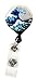 Buttonsmith® Hokusai Great Wave Deluxe Retractable Badge Reel With Alligator Clip and Extra-Long 36 inch Standard Duty Cord - Made in the USA, 1 Year Warranty