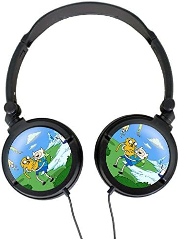 Adjustable Stereo Corded Binaural Headset cartoon network adventure time finn the human jake the dog princess bubblegum lady rainicorn ice kin Animals Dogs Custom Headphone
