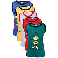 Goodway Junior Boys Pack of 5 Mom & Dad Printed Vest T-Shirts Theme-1-5/6Yrs Goodway Junior Boys Pack of 5 Mom & Dad Printed Vest T-Shirts Theme-1-5/6Yrs