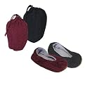 Women's I Luv Planet Earth Bamboo Travel Ballerina Slippers with Bag