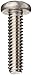 316 Stainless Steel Machine Screw, Plain Finish, Pan Head, Phillips Drive, 3/8
