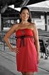 Texas Tech - Two Toned Strapless Dress