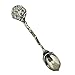 Verdental Retro Stereoscopic Coffee Spoon Tea Spoon Dessert Spoon Mixing Spoon Ice Cream Spoons Set of 5 (Silver)