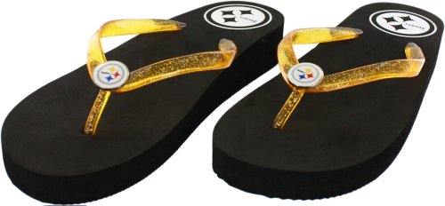steelers flip flops womens