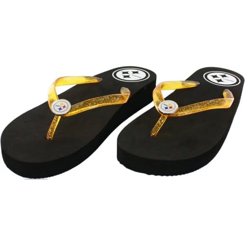 steelers flip flops