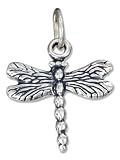 Sterling Silver Antiqued Dragonfly Charm