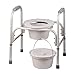 DMI 3 in 1 All Purpose Free-Standing Bedside Commode, Toilet Safety Frame and Raised Toilet Seat with Splash Guard, Lid and Pail